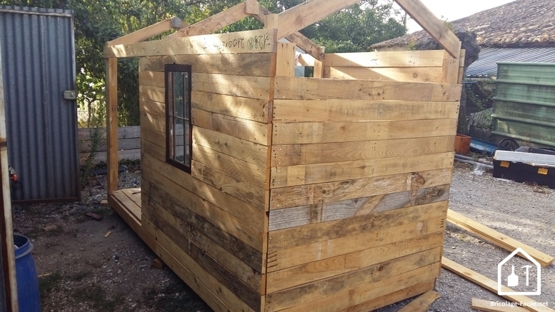 Crea una cabaña de madera para paletas-las paredes 